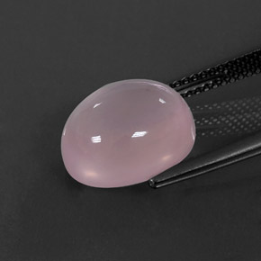 Quartzo rosa rosa natural 6,41ct, corte oval, transparente
