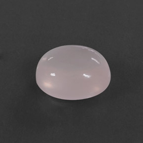 Quartzo rosa rosa natural 5,50ct, corte oval, transparente