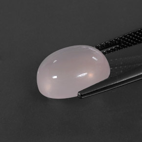 Quartzo rosa rosa natural 5,50ct, corte oval, transparente