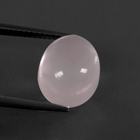 Quartzo rosa rosa natural 6,70ct, corte oval, transparente
