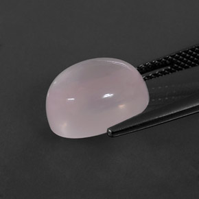 Quartzo rosa rosa natural 6,70ct, corte oval, transparente