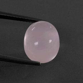 Quartzo rosa rosa natural 5,82ct, corte oval, transparente