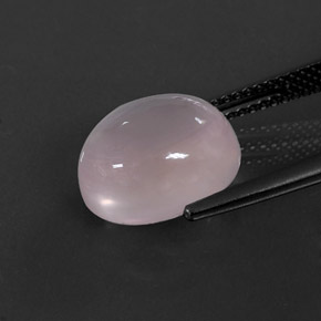 Quartzo rosa rosa natural 5,82ct, corte oval, transparente