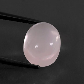 Quartzo Rosa Rosa Natural 6.47ct, Corte Oval, Transparente