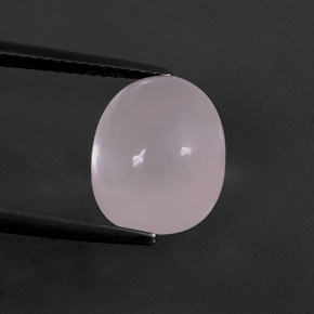 Quartzo rosa rosa natural 5,59ct, corte oval, transparente