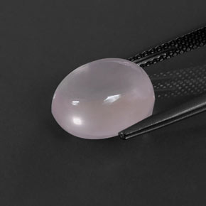 Quartzo rosa rosa natural 5,59ct, corte oval, transparente