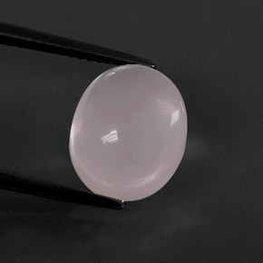 Quartzo rosa rosa natural 5,98ct, corte oval, transparente