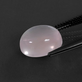 Quartzo rosa rosa natural 5,98ct, corte oval, transparente
