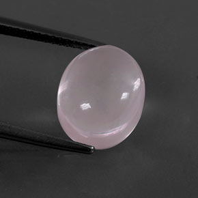 Quartzo rosa rosa natural 5,89ct, corte oval, transparente