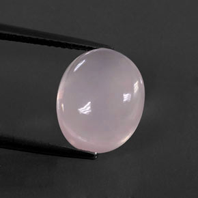 Quartzo rosa rosa natural 5,82ct, corte oval, transparente