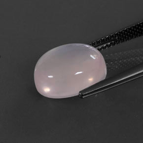 Quartzo rosa rosa natural 5,82ct, corte oval, transparente