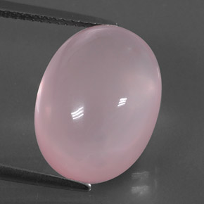 Quartzo rosa rosa natural 12,51ct, corte oval, transparente