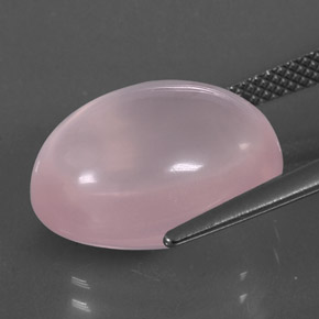 Quartzo rosa rosa natural 12,51ct, corte oval, transparente