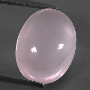 Quartzo rosa rosa natural 9,31ct, corte oval, transparente