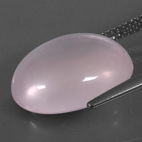 Quartzo rosa rosa natural 9,31ct, corte oval, transparente