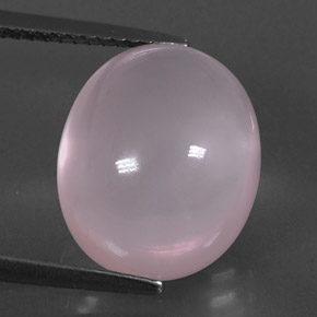Quartzo rosa rosa natural 10,34ct, corte oval, transparente