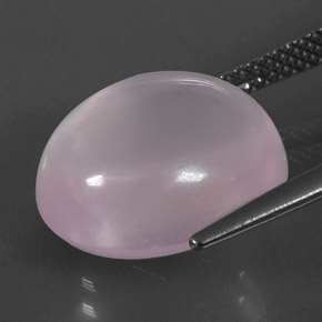 Quartzo rosa rosa natural 10,34ct, corte oval, transparente