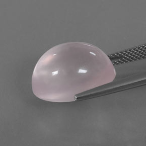 Quartzo rosa rosa natural 13,97ct, corte oval, transparente