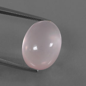 Quartzo rosa rosa natural 13,46ct, corte oval, transparente
