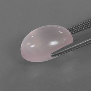 Quartzo rosa rosa natural 13,46ct, corte oval, transparente