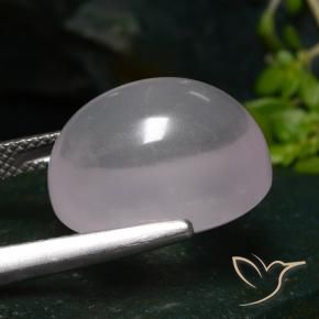 Quartzo rosa rosa natural 14,77ct, corte oval, translúcido
