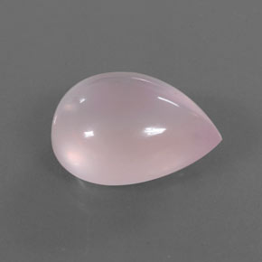 Quartzo rosa rosa natural 17,53ct, formato de pêra, transparente