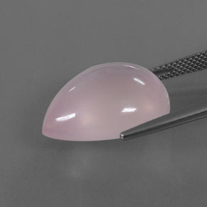 Quartzo rosa rosa natural 17,53ct, formato de pêra, transparente