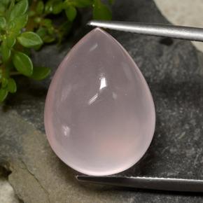 Quartzo rosa rosa natural 23,27ct, formato de pêra, transparente