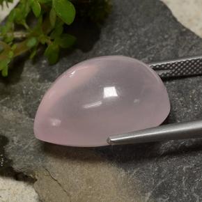 Quartzo rosa rosa natural 23,27ct, formato de pêra, transparente