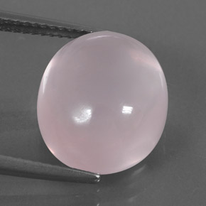 Quartzo rosa rosa natural 10,40ct, corte oval, transparente