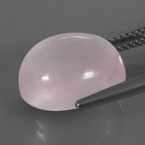 Quartzo rosa rosa natural 10,40ct, corte oval, transparente