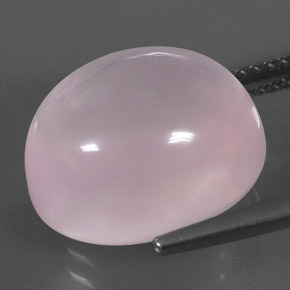 Quartzo rosa rosa natural 11,75ct, corte oval, transparente