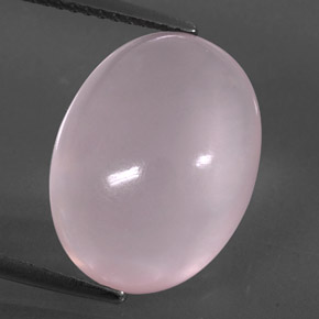 Quartzo rosa rosa natural 9,91ct, corte oval, transparente