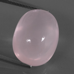 Quartzo rosa rosa natural 12,07ct, corte oval, transparente