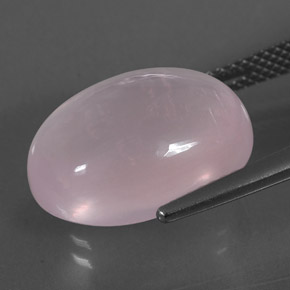 Quartzo rosa rosa natural 12,07ct, corte oval, transparente
