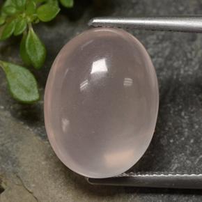 Quartzo rosa rosa natural 13,32ct, corte oval, transparente