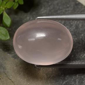Quartzo rosa rosa natural 13,32ct, corte oval, transparente