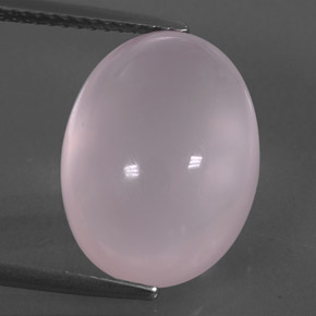 Quartzo rosa rosa natural 11,02ct, corte oval, transparente