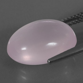 Quartzo rosa rosa natural 11,02ct, corte oval, transparente