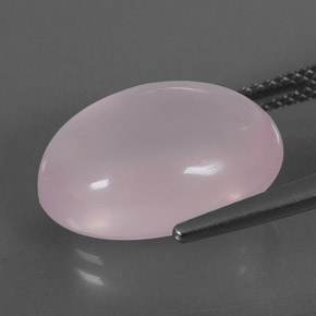 Quartzo rosa rosa natural 11,36ct, corte oval, transparente