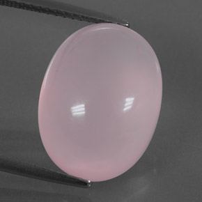 Quartzo rosa rosa natural 13,08ct, corte oval, transparente