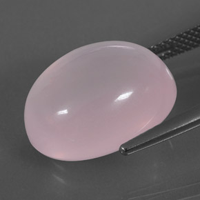 Quartzo rosa rosa natural 13,08ct, corte oval, transparente