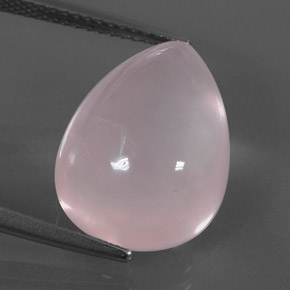Quartzo rosa rosa natural 11,22ct, formato de pêra, transparente