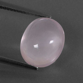 Quartzo rosa rosa natural 5,12ct, corte oval, transparente