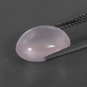 Quartzo rosa rosa natural 5,12ct, corte oval, transparente