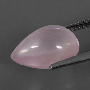 Quartzo rosa rosa natural 5,27ct, formato de pêra, transparente