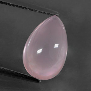 Quartzo Rosa Rosa Natural 5.27ct, Formato de pêra, Transparente