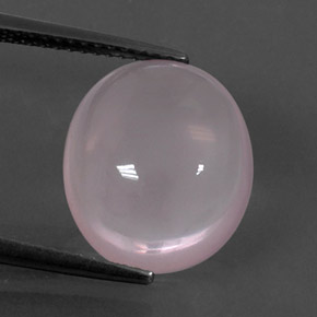 Quartzo rosa rosa natural 7,12ct, corte oval, transparente
