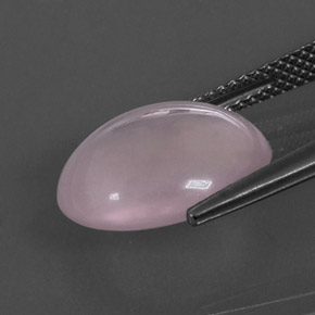 Quartzo rosa rosa natural 7,12ct, corte oval, transparente