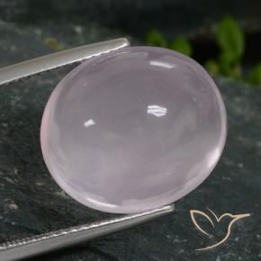 Quartzo Rosa Rosa bem claro Natural 16.96ct, oval, Translúcido